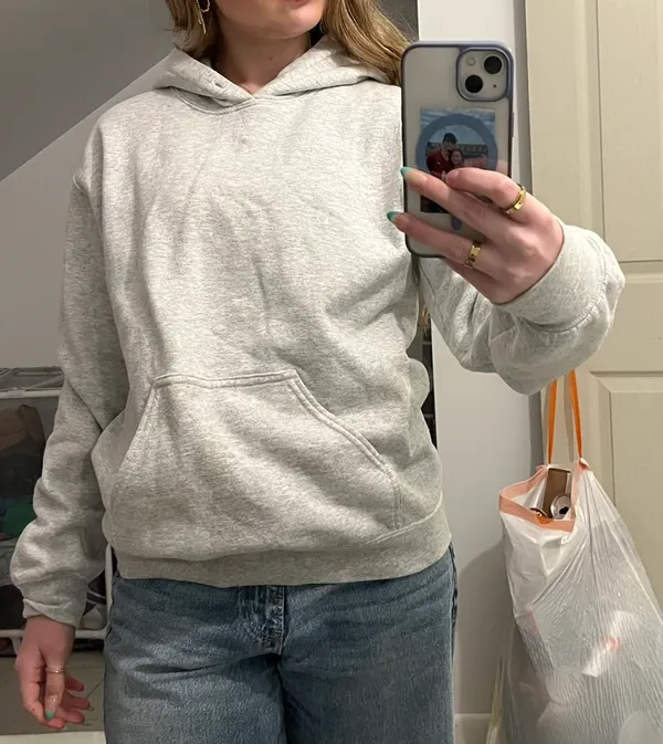 Gray Oversized Sweatshirt - Image 6