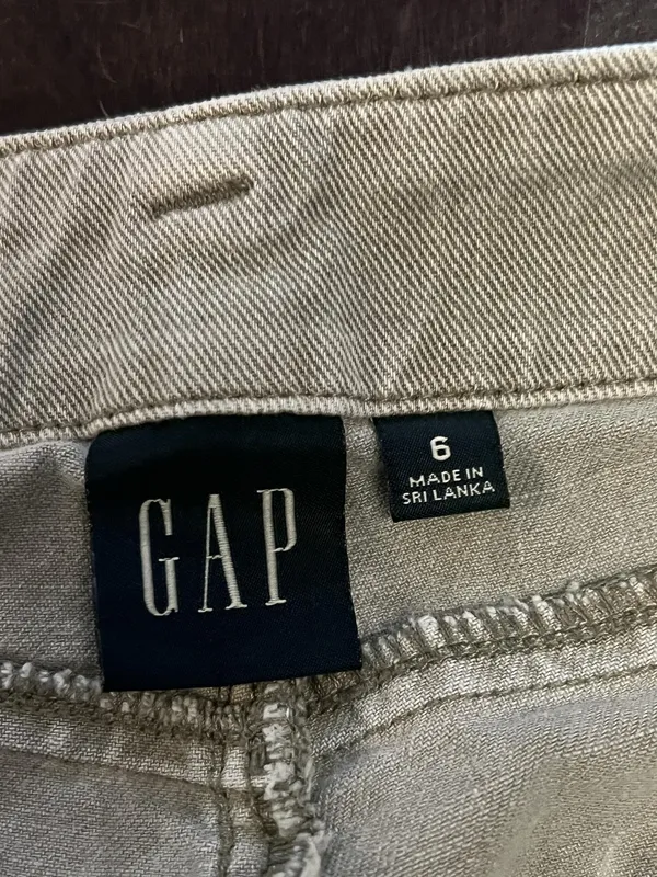 Gap Pants Womens 6 Green Loose Khaki Cargo Twill Relaxed Fit Pockets Casual - Image 8