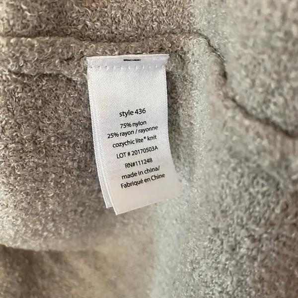 Barefoot Dreams Cozychic Lite White Gray Ombre Cardigan Sweater Small / Medium - Image 8
