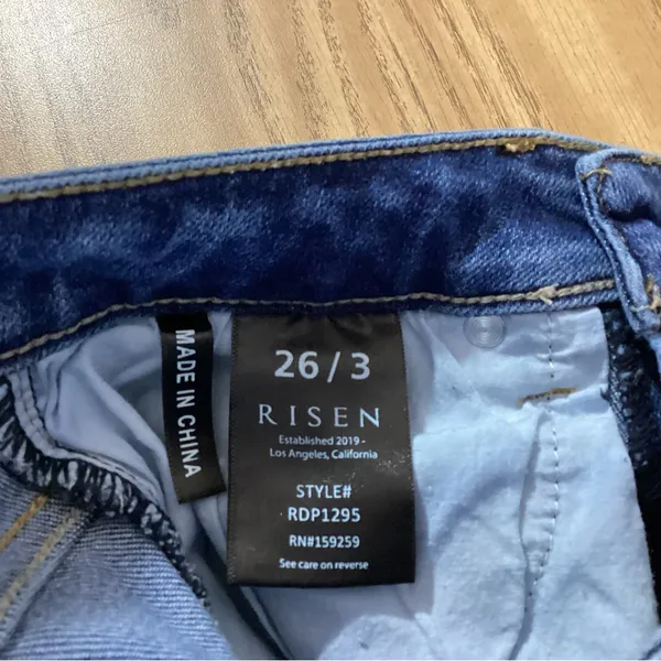Risen High Rise Distressed Hem Flare Jeans Size 26/3 - Image 9