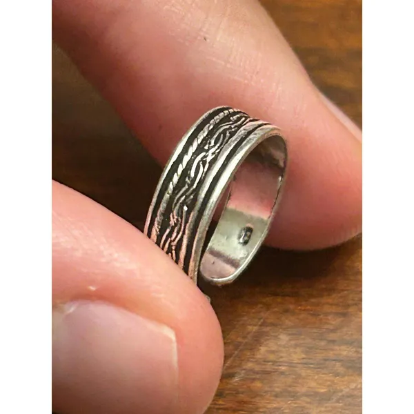 925 sterling silver ring band m31 1.08g size 2.25 - Image 4
