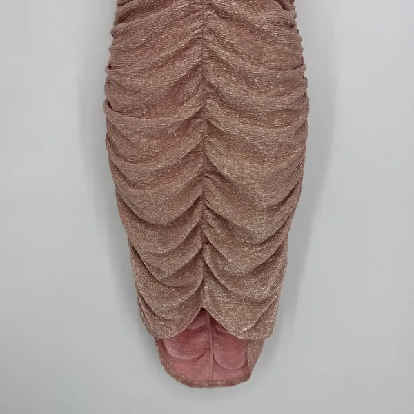 NBD Amora Midi Dress‎ Medium Pink Ruched Bodycon Cocktail Party Glam Night Out - Image 7