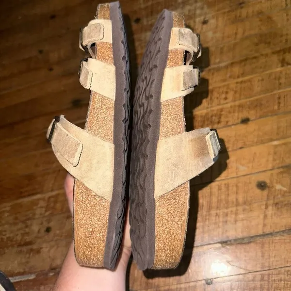Birkenstock strappy tan ortho arch support 38 sandals - Image 5