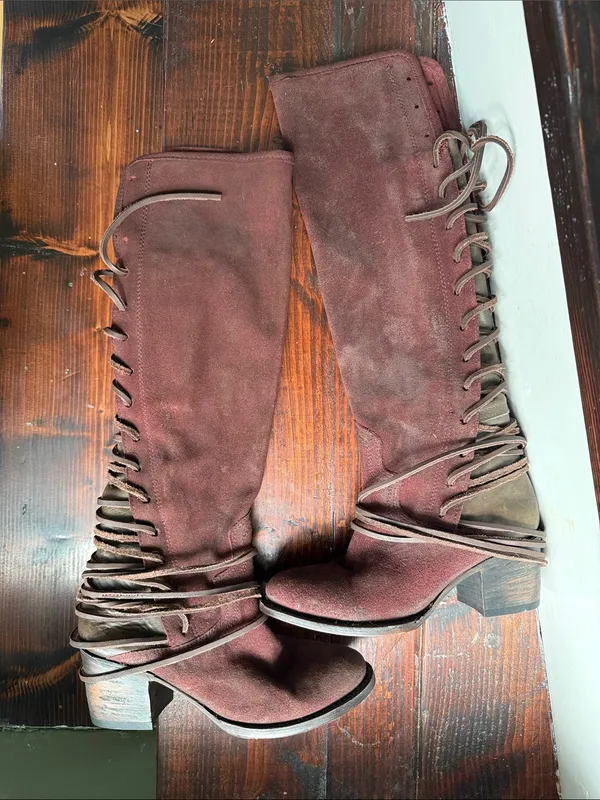✨Freebird by Steven Coal Tall Leather Boots Size 6 Wine Red✨ - Image 3