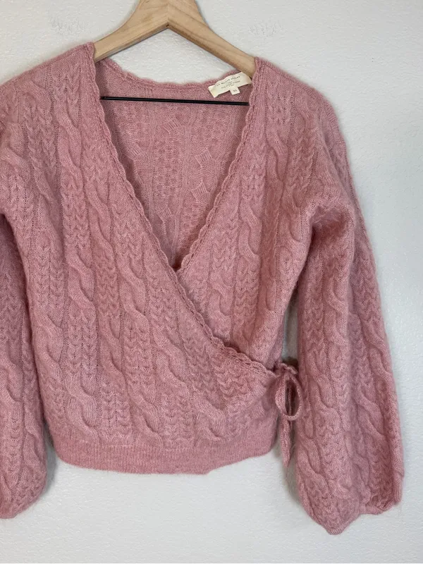 Sezane Odalie Sweater in Petal Pink size XS NEW - Image 8