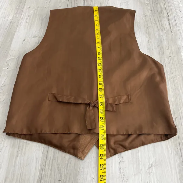 Gallagher Vintage Brown Genuine Leather Vest Medium Women’s Western Boho Biker - Image 10