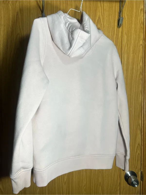 Carhartt Light Pink Hoodie with Rust Logo - Image 6