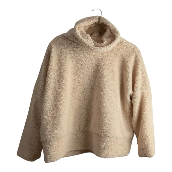 TUCKERNUCK Tan Teddy Fleece Rollins Pullover Medium Long‎ Sleeve Oversize Pile - Image 7