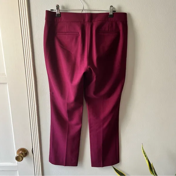 J.Crew• Merlot Wool Campbell Trousers• Sz 6 - Image 3
