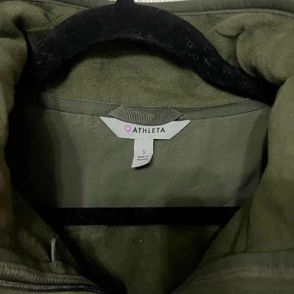 Athleta Vest Womens Small Green Outlander Fleece Zip Up‎ - Image 5