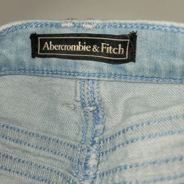 Abercrombie & Fitch Light Blue Denim Shorts - Image 5