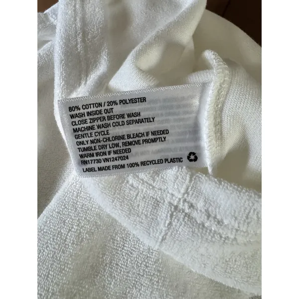 NWD Stoney Clover Target White Terry Pullover 1/2 Zip Sweatshirt Size 1X - Image 7