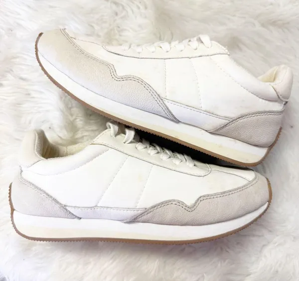 Madewell MWL The League Leather & Nylon Sneakers White Women’s 6.5 - Image 2