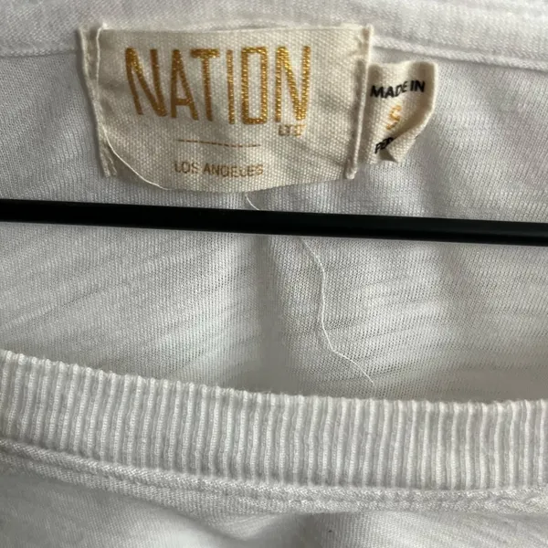 Nation LTD Loren Smocked Tee in White - Image 8