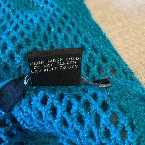 Cajon Chic Teal Knit Infinity Scarf - Image 6
