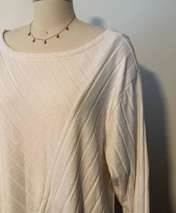 Anthropologie Maeve Cream Sweater Top - Image 3