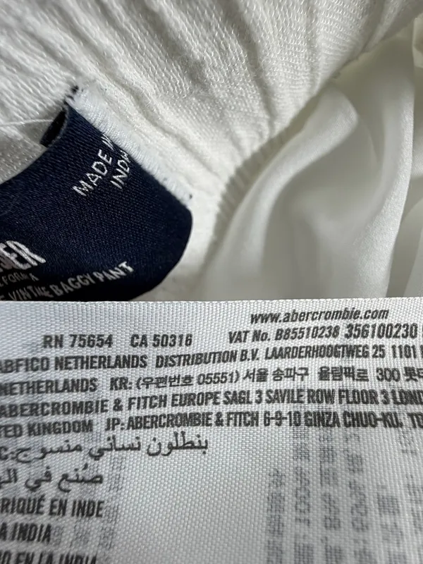 Hollister Ultra High Rise Baggy Cargo Pants Cream Ivory Wide Leg Y2K Womens‎ XS - Image 6