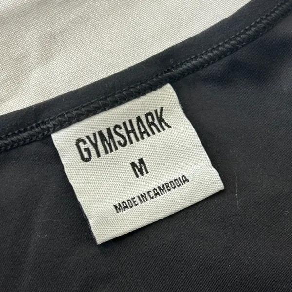 Gymshark Whitney Simmons Long Sleeve Crop Top Black Medium Activewear Workout - Image 4