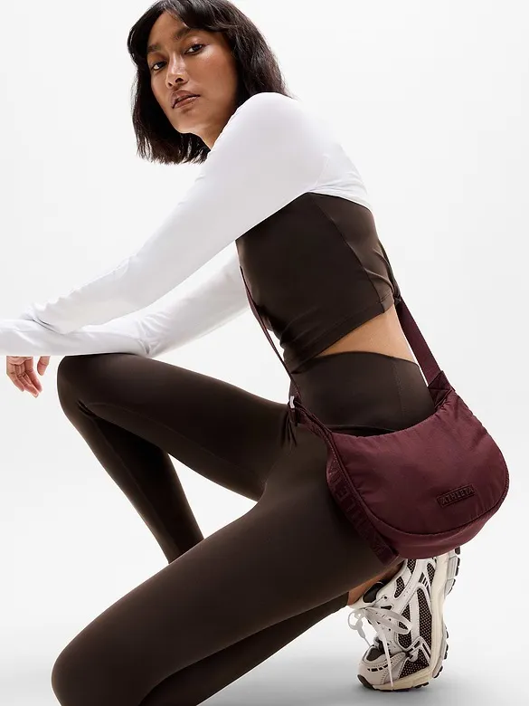 NWT ATHLETA all about me mini crescent bag - garnet - Image 3