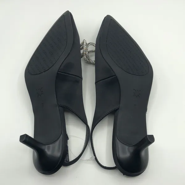 BCBGENERATION Women's Kitten Heel Pointed Toe Slingback Bow Heels Sz 7 - Image 8