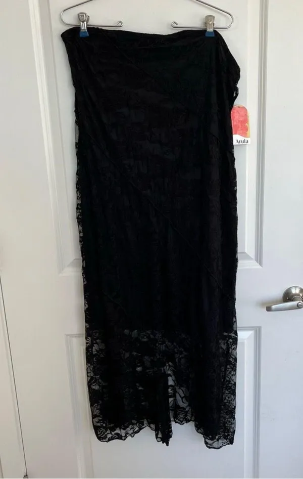 Altar'd State Arula Black Strapless Lace Midi Dress Plus Size B / 2X NWT - Image 3
