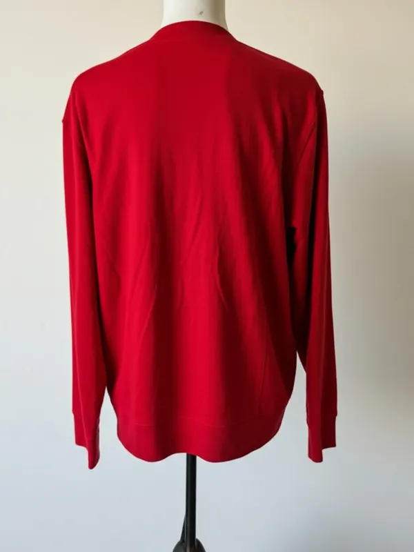 DKNY Jeans Red Heart Graphic Crewneck Sweatshirt Large Oversized Y2K - Image 2
