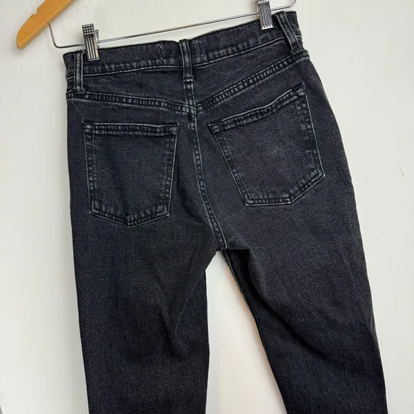 Abercrombie & Fitch Split Hem Jeans Sz 25 Black Denim Skinny High Rise - Image 13