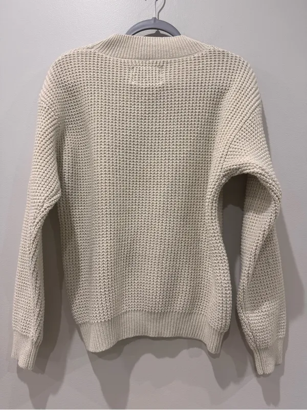 Long Wharf Supply Co Women's Sz L Rye SeaWell® Sweater in Cream - Image 5