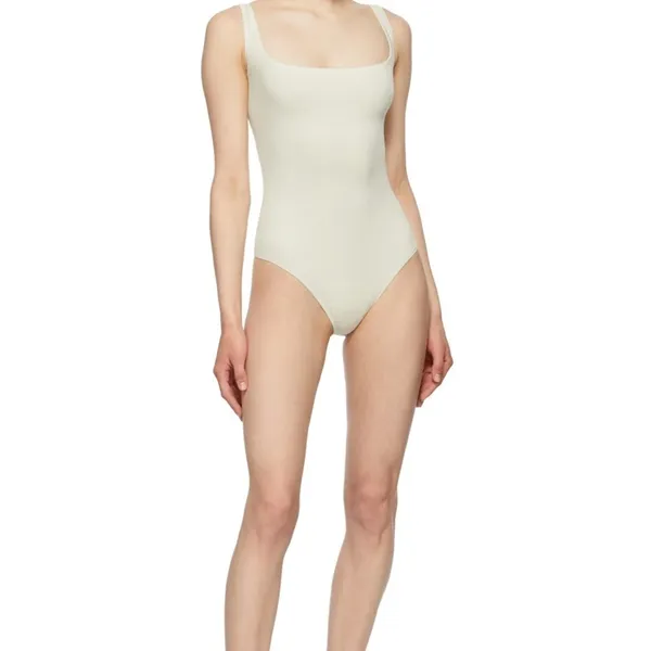 NEW Skims Rib Stretch Cotton Bodysuit in Bone‎ - Image 4