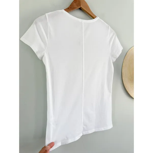 Madewell | NWT | Essential Slim Tee in Lightweight Cotton White | Sz XS - Image 9