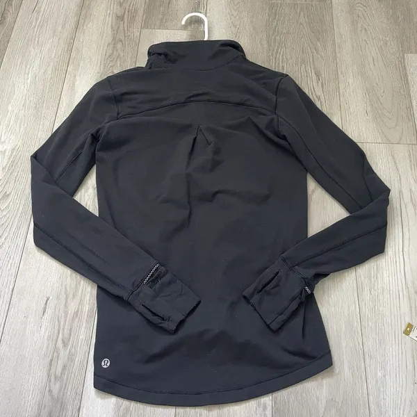Lululemon Quarter-Zip Pullover Sweater fitted mens Black (size 6) athleisure gym - Image 3
