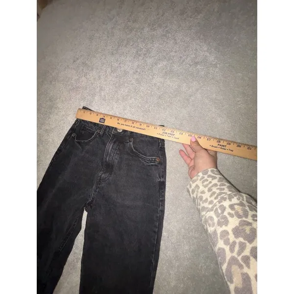 zara‎ black straight jeans distressed size 0 EUC - Image 6