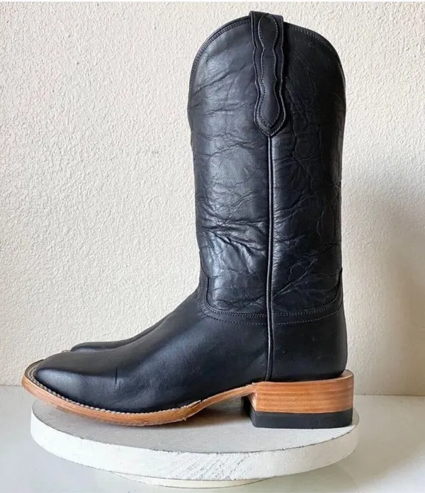 Square toe country boots Black Size 10 - Image 3