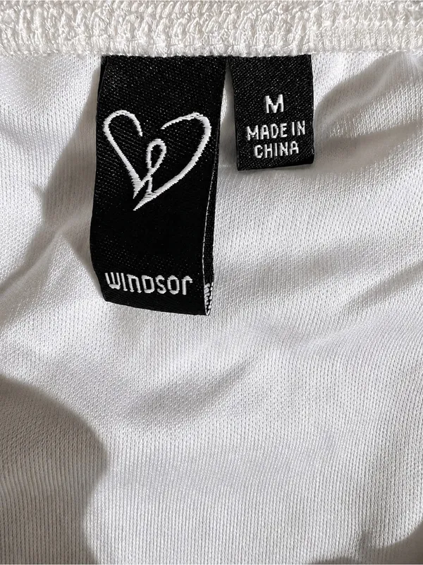 Windsor White Rhinestone Ruched Bodycon Mini Dress Size M Vegas Cocktail Party - Image 7