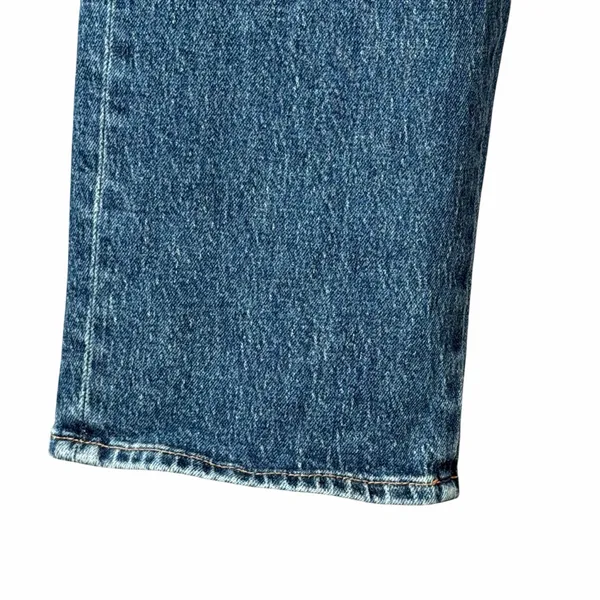 7 For All Mankind Cargo Jeans Size 27 Dark Blue Denim Logan Straight Leg Y2K - Image 5