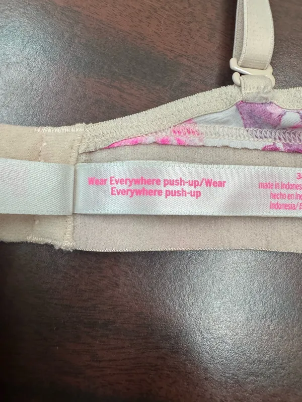 PINK Victoria’s Secret Wear Everywhere Push-Up Floral Bra Size 34C - Image 5