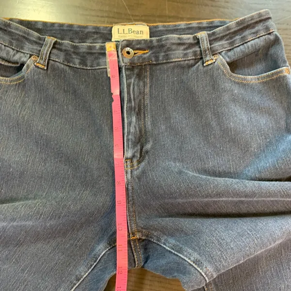 LL Bean Classic Fit Straight‎ Leg Jeans Womens 14 Tall Basic Stretch Everyday - Image 7