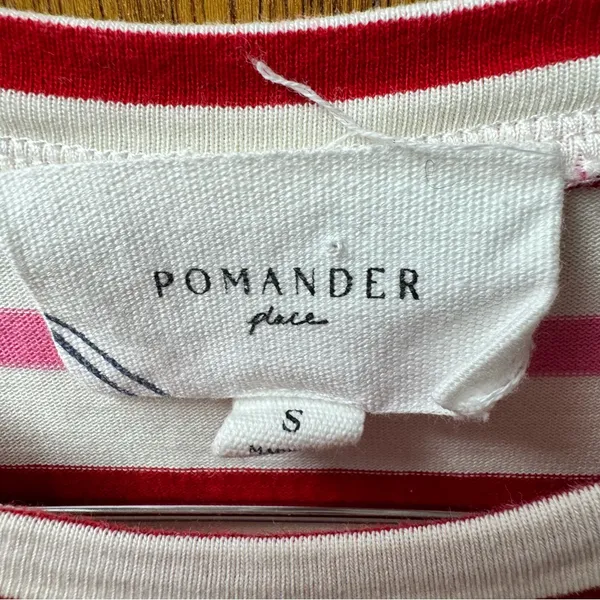 Tuckernuck Pomander Place Gio Stripe Short Sleeve Long Maxi Dress Red Pink Small S - Image 9