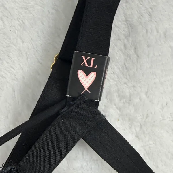Victorias Secret Very Sexy‎ Black Butterfly Mesh Strappy Low Cut Demi Bra XL NEW - Image 3