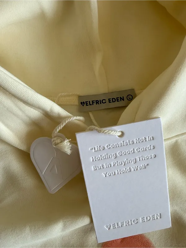 Aelfric Eden Vintage Embroidery Eden Star V303 Hoodie Beige Large NWT IN PKG - Image 9