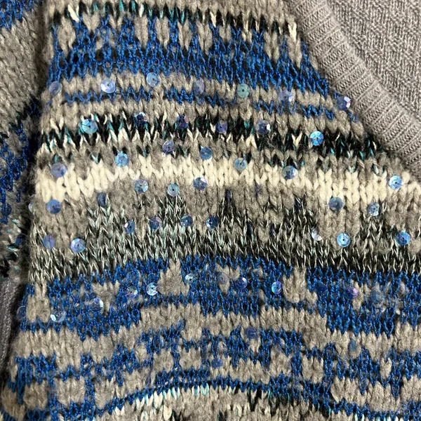 Free People Fair Isle Sequin Sweater‎ Size Small - Image 3