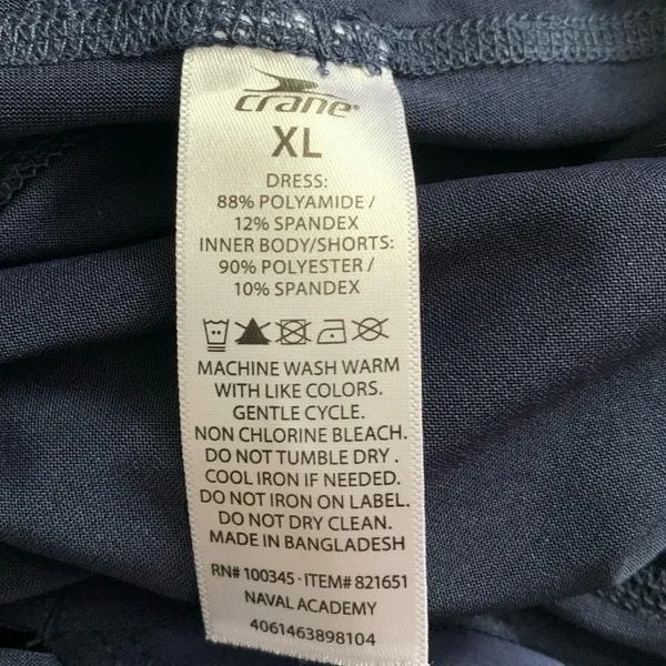 Crane‎ Exercise Dress XL Navy Blue Built-in Shorts Athleisure Tennis Pickleball - Image 2