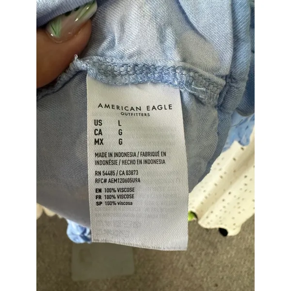 American Eagle Daisy Floral Front Chest Cutout Hardware Pockets Mini Dress L - Image 9