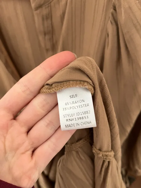 Oddi Midi Tiered V-Neck Dress in Taupe - Image 11