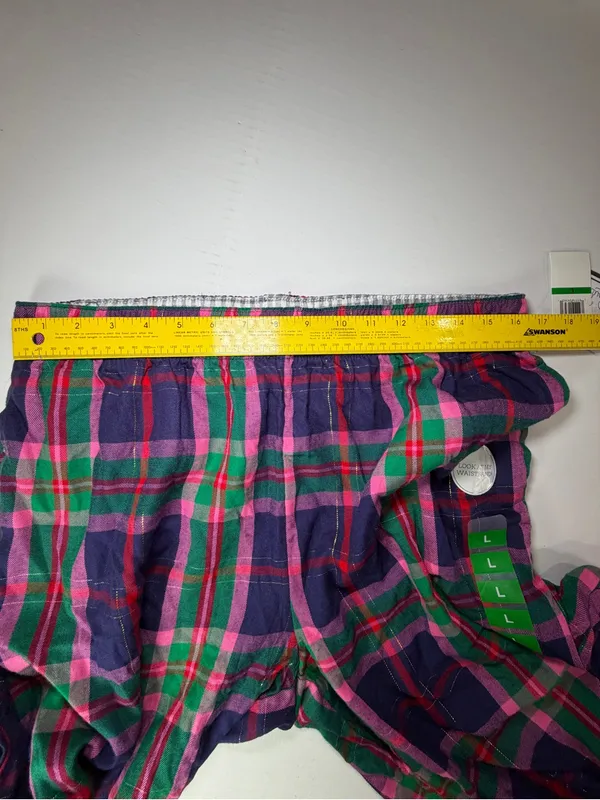 Plaid Flannel Pajama Pants in Purple & Green - Image 5