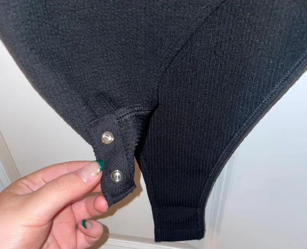 A New Day Ribbed Black Bodysuit - Image 4