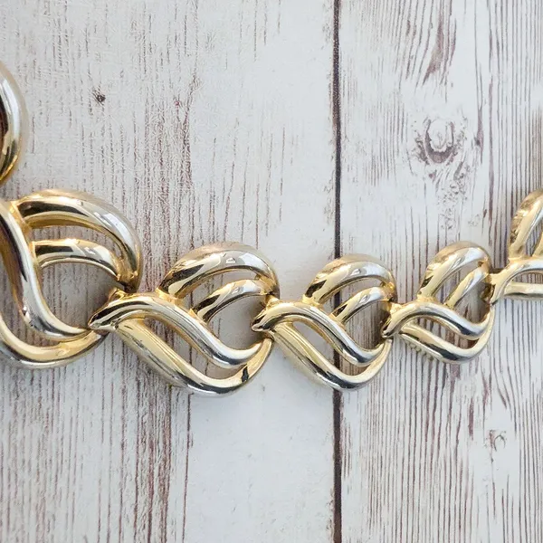 Vintage Necklace Statement Gold Tone Ornate Chunky - Image 3