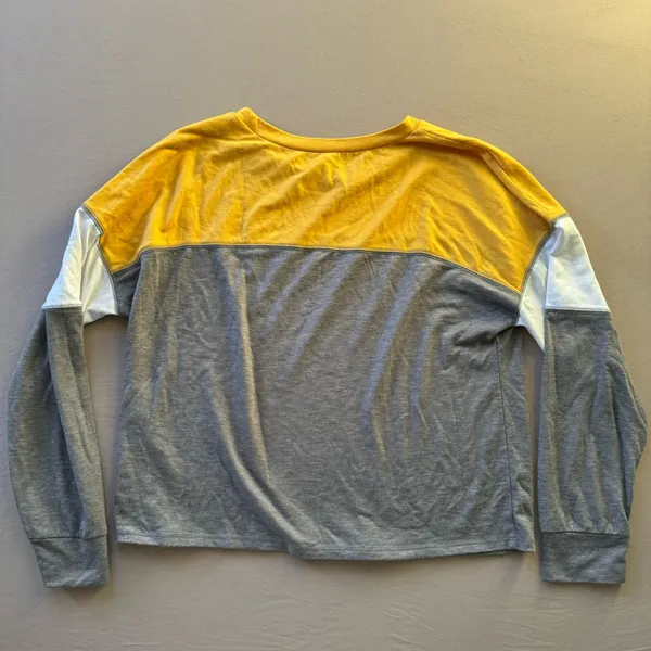 Grungy Color-block French Terry Long Sleeve Tee - Image 2