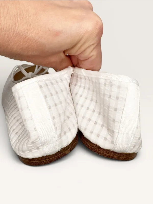 Madden NYC White Fabric Mary Janes Size 6 - Image 9