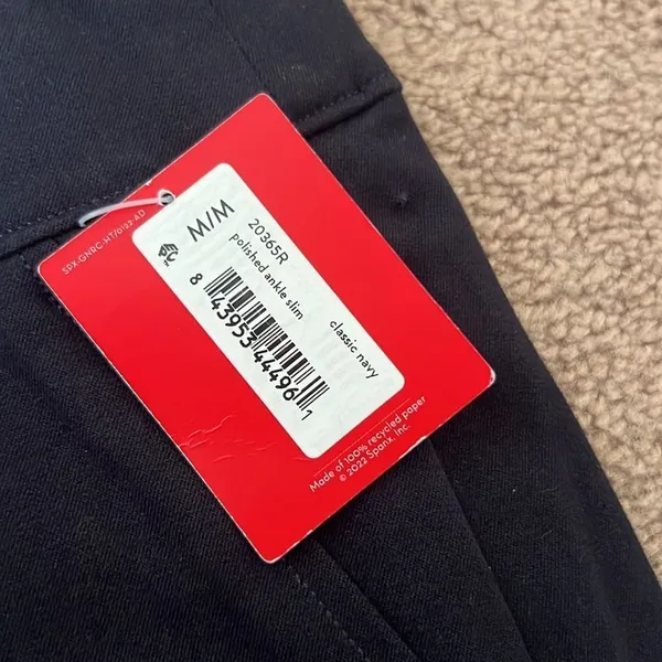 NWT spanx polished ankle slim navy pants‎ M - Image 10